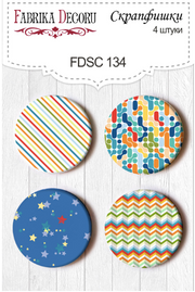 Fabrika Metal Embellishments "Space" Set of 4-FDSC134